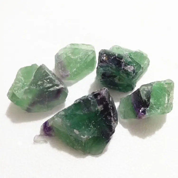 Grosir kristal fluorit hijau mineral hijau fluorit spesimen batu mentah kasar untuk penyembuhan