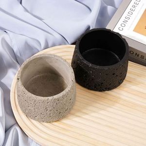 Pot en ciment mat de luxe vide, sur mesure, pour bougie, vente en gros - Product Image 4