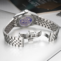 Montre mécanique I&W CARNIVAL Luxury Fashion Automatic Diver 40 mm en acier inoxydable avec boîtier octogonal et fermoir papillon, mouvement Seiko NH35.