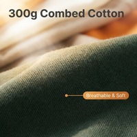 Barang Dagangan Luar Negeri Populer Kaos Kasual Oversize Kerah Bulat Bahan Katun Murni Benang Ganda 26-untai Berat 300g Kelas Atas