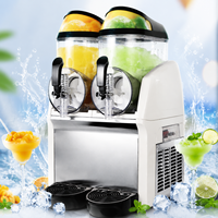 Machine à slush et smoothies professionnelle en acier inoxydable, haute productivité, 10L, 2 réservoirs