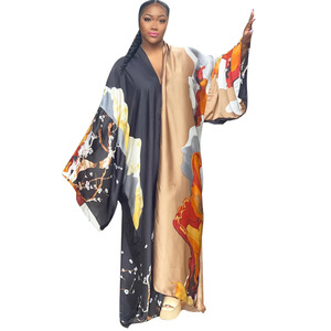 Vêtements d'automne pour femmes Veste Offre Spéciale Soie simulée Multi-Print Fashion Casual Women Windbreaker <span class=keywords><strong>Kimono</strong></span> <span class=keywords><strong>Cardigan</strong></span> - Product Image 2