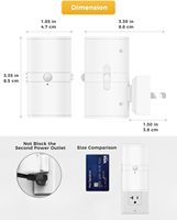 Veilleuse LED ZHILAI Mini PIR 3000K Blanc Chaud Moderne à Détecteur de Mouvement, Intensité Variable, à Brancher, en Plastique, Certifiée FCC, Garantie 1 An, pour Enfants