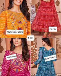 ขายดีที่สุด เดรสสตรี ดีไซเนอร์ เลห์ริยา พิมพ์ชุดยาว เคอร์ติ สําหรับสุภาพสตรี สวมใส่ มีจําหน่ายในราคาขายส่ง - Product Image 6