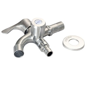 ก๊อกน้ำครีนคราวน์สแตนเลส 304 แบบควบคุมคู่ ช่องน้ำเข้าเดียว ช่องน้ำออกสองช่อง ก๊อกน้ำห้องครัว ติดตั้งง่าย - Product Image 4