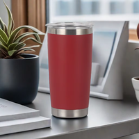 Gobelets isothermes personnalisés pour café, 20 oz, double paroi, en acier inoxydable 18/8, avec couvercle, pour la salle de sport