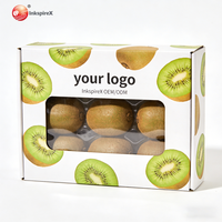 Emballage de Boissons Personnalisé, Boîte en Papier pour Fruits Kiwi, Emballage de Fruits, Boîte en Carton, Boîte d'Emballage de Fruits de 2 kg avec Poignée