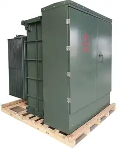 IEEE/ANSI estándar trifásico sumergido en aceite 1250kVA 2500kVA 13.2kV 12.47kV transformador de montaje de almohadilla de alimentación de bucle frontal muerto