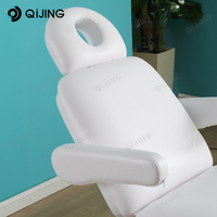Meubles de salon de beauté modernes, lit de salon facial blanc, lit d'esthéticienne électrique à 3/4 moteurs, table de massage facial