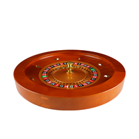 Qui YH — Roulette de luxe en bois massif de 18 pouces, roue de Poker, jeux de Poker