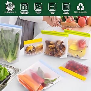 Huamaohengchun Stand-Up Reusable Half Gallon Freezer Bags Dishwasher Safe, Extra Thick Leakproof 1/2 Gallon Food Storage Bags - Product Image 6