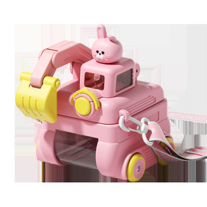 JWH OEM高美学价值挖掘机塑料水瓶大容量卡通设计学生户外活动 - Product Image 4