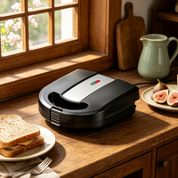 Grille-pain électrique 750W JD20378, presse à panini antiadhésive, appareil compact pour petit-déjeuner, usage domestique