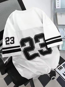 เสื้อเจอร์ซีย์กีฬาตาข่ายทรงโอเวอร์ไซส์ สตรีทแวร์ ไหล่ตก ทรงหลวม น้ำหนักเบา ระบายอากาศได้ดี สไตล์อเมริกัน ฟุตบอลวิทยาลัย สำหรับผู้ใหญ่ - Product Image 2