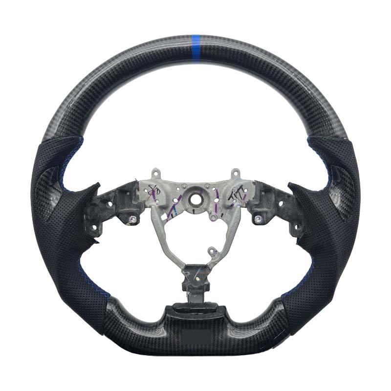 หนัง + คาร์บอน + แถบเย็บสีฟ้า + โลโก้ F + ไม่มีฝาครอบปุ่ม