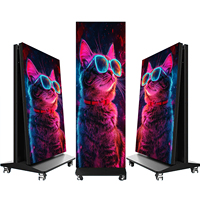 Pantalla LED Plegable para Interiores P2.5 P1.86 a Todo Color, Impermeable, de Alto Brillo, Reproductor de Publicidad Digital, Cartel Digital