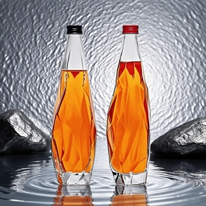 Thiết Kế Mới Tùy Chỉnh Độc Đáo Rõ Ràng Hình Dạng Không Thường Xuyên Pha Lê 350Ml 500Ml 750Ml Tequila Rượu Rượu Chai Nước Thủy Tinh Chai Rượu Vang - Product Image 4