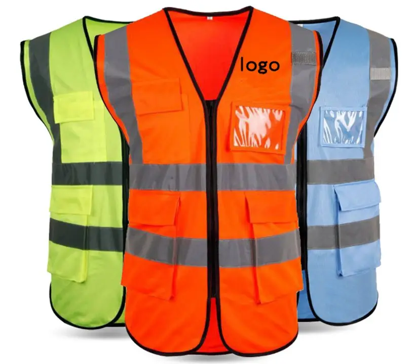 Chaleco reflectante personalizado para correr, logo de la empresa de seguridad Hi Vis, 2020