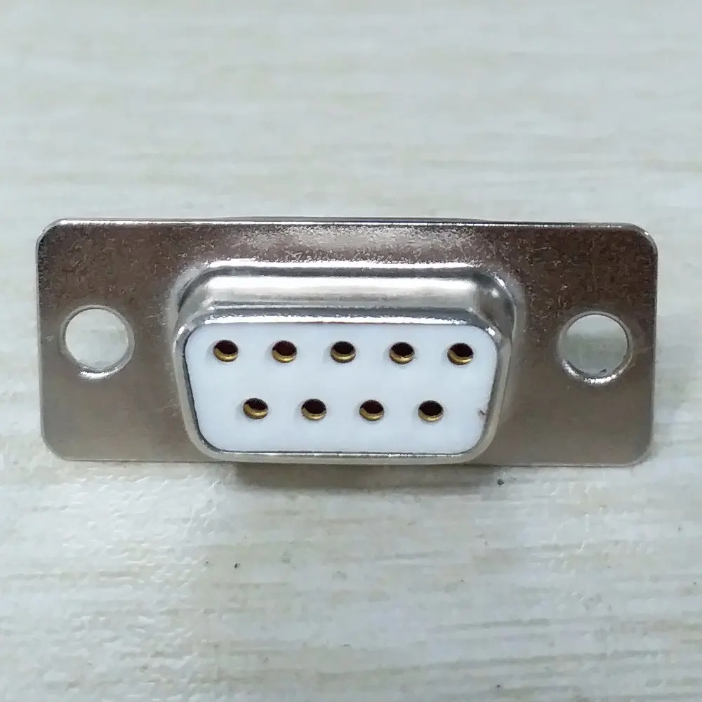 Miltary quality d sub db 9 pin female receptacle connector for solder type