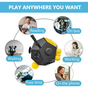 Cubo de Juguete Antiestrés de 12 Caras, Venta al Por Mayor en China, Juguete de Escritorio Multifuncional para Aliviar el Estrés, para Autismo, TDAH y Adultos, ODM - Product Image 3