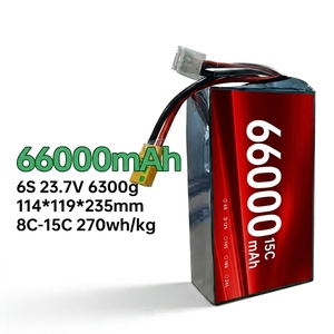 Batterie lithium-ion rechargeable <span class=keywords><strong>à</strong></span> haute densité énergétique, grande capacité 66000 mAh 6S/12S, décharge rapide 15C, <span class=keywords><strong>prix</strong></span> abordable, pour drones et UAV - Product Image 1