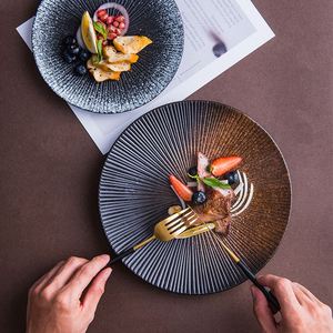 Assiettes de style japonais pour steak, plats occidentaux, desserts et sushis, 8 et 10 pouces, pour la maison et les restaurants - Vente chaude directe usine - Product Image 3