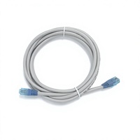 Cable de Extensión Telefónica Cat5e de Cobre UTP RJ11 de 2m Gris con Conectores Azul Claro