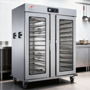 عربة تسخين طعام جديدة من الفولاذ المقاوم للصدأ مع باب زجاجي، معدات تسخين كهربائية للبوفيهات والمناسبات، عربة توصيل للولائم - Product Image 3