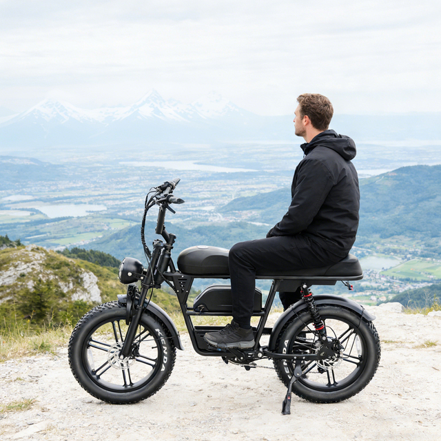 Best Seller Electric Hybrid Bike 250W Motor EB30 Electric Bicycle Fat Tire E-bike QM Dual Battery for Urban & Off-road Riding