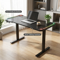 Table de jeu AOR E-sports avec placage en fibre de carbone, réglage en 3 vitesses, mémoire de position, vente en gros d'usine