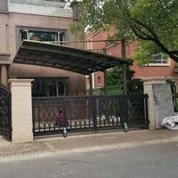 Abri de jardin en alliage d'aluminium avec toit arqué, imperméable, pour voitures, pergola, panneaux de toiture, abri de terrasse, jardin, villa, auvents