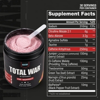 Poudre pré-entraînement avec bêta-alanine et citrulline malate pour la nutrition sportive cétogène des adultes