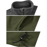 Sweats à capuche OEM avec poches pour hommes Col montant brodé Fermeture éclair complète Manteaux coupe-vent Veste d'hiver à capuche de haute qualité pour hommes