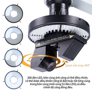 Support de microscope stéréoscopique <span class=keywords><strong>3D</strong></span> SANQTID avec mise au point manuelle, support en aluminium et acier, modèles éducatifs - Product Image 2