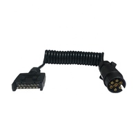 Autone TC232S 12V / Pin Euro vers Aus Kit de fil en spirale de remorque avec gaine en TPU Câble 3M et prises