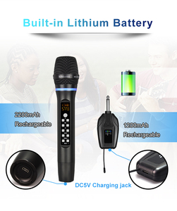 Professional Portable <b>Wireless</b> <b>Microphone</b> Set 50-Channel Karaoke Echo Sound Card with BT Function Noise Cancelling for Phone Use - Product Image 3