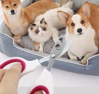 Coupe-ongles pour chien et chat en acier inoxydable, double trou, anti-saignement, outil de toilettage pour animaux de compagnie