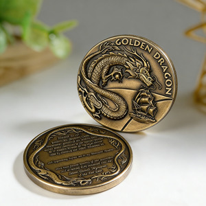 Moneda Conmemorativa Personalizada al por Mayor <span class=keywords><strong>de</strong></span> Fábrica con 16 Años <span class=keywords><strong>de</strong></span> Experiencia, Moneda <span class=keywords><strong>de</strong></span> Recuerdo <span class=keywords><strong>de</strong></span> Dragón Dorado Esmaltado Antiguo - Product Image 1