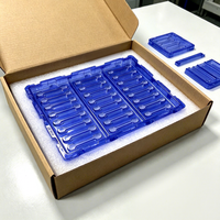 Barquette d'emballage en PET bleu transparent pour l'électronique grand public, emballage de protection pour assemblage, épaisseur personnalisable disponible