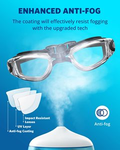 Gafas <span class=keywords><strong>de</strong></span> Natación Unisex Antivaho con Protección UV, Impermeables, para Carreras, <span class=keywords><strong>Lentes</strong></span> <span class=keywords><strong>de</strong></span> Silicona y PC, Diadema Ajustable y Cómoda para Niños - Product Image 3