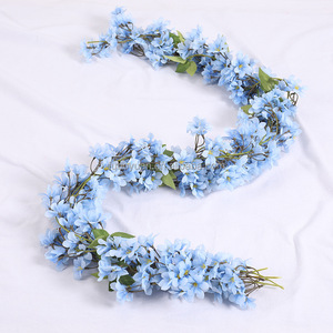 SLF042 Flores Artificiales <span class=keywords><strong>de</strong></span> Seda Rosa y Blanca, Ramas Colgantes <span class=keywords><strong>de</strong></span> <span class=keywords><strong>Flor</strong></span> <span class=keywords><strong>de</strong></span> Cerezo y Lila, Decoración para Bodas, Hogar, Jardín, Techo y Pared - Product Image 4