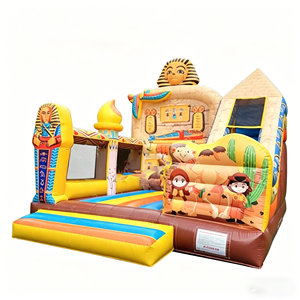 Toboggan gonflable sur le thème de l'Égypte ancienne, château gonflable durable en PVC pour enfants, idéal pour les fêtes - Product Image 1