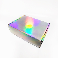 Boîtes d'expédition en carton ondulé personnalisées, grandes, avec couvercle supérieur, arc-en-ciel, 10x10x3, produits en carton ondulé, boîtes d'expédition en papier imperméables