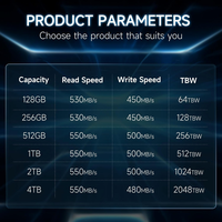 Nuevas Unidades de Estado Sólido de 2.5 Pulgadas con Interfaz SATA3 de Alta Velocidad 128GB 256GB 512GB 1TB 2TB 4TB para S101