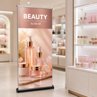 Banderoles enroulables personnalisées, support de bannière rétractable double face, imperméable, pour la promotion des services de salon de beauté