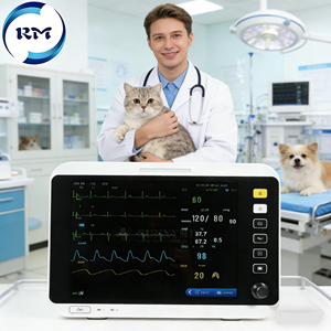 Moniteur de signes vitaux à usage vétérinaire, multiparamètre, 12,1 pouces, ECG, NIBP, SPO2, RESP, TEMP, ETCO2, IBP pour chiens et chats - Product Image 6