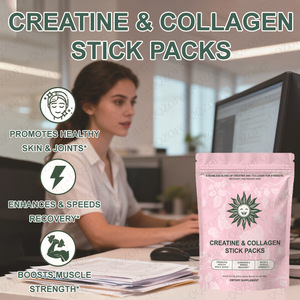 Bâtonnets de <span class=keywords><strong>créatine</strong></span> et de collagène pour femmes adultes personnalisés OEM pour la croissance musculaire santé de la peau soutien immunitaire-poudre de monohydrate de <span class=keywords><strong>créatine</strong></span> - Product Image 2