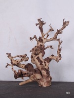 Décoration d'aquarium en bois flotté corail de petite taille - Bois flotté de teck violet sans cuisson - Style paysager rocailleux pour aquariums et terrariums de forêt tropicale