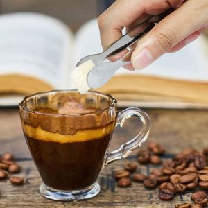 ที่คีบน้ำตาลก้อนเล็กและน้ำแข็งสแตนเลสสตีลแบบหนาพิเศษ ทนทาน ล้างในเครื่องล้างจานได้ พร้อมโลโก้สั่งทำ สำหรับงานเลี้ยงน้ำชาและกาแฟ - Product Image 5