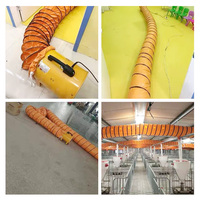 Fabricant personnalisé 12 pouces 300mm 5m à 10m PVC flexible conduit d'air tuyau de ventilation d'échappement